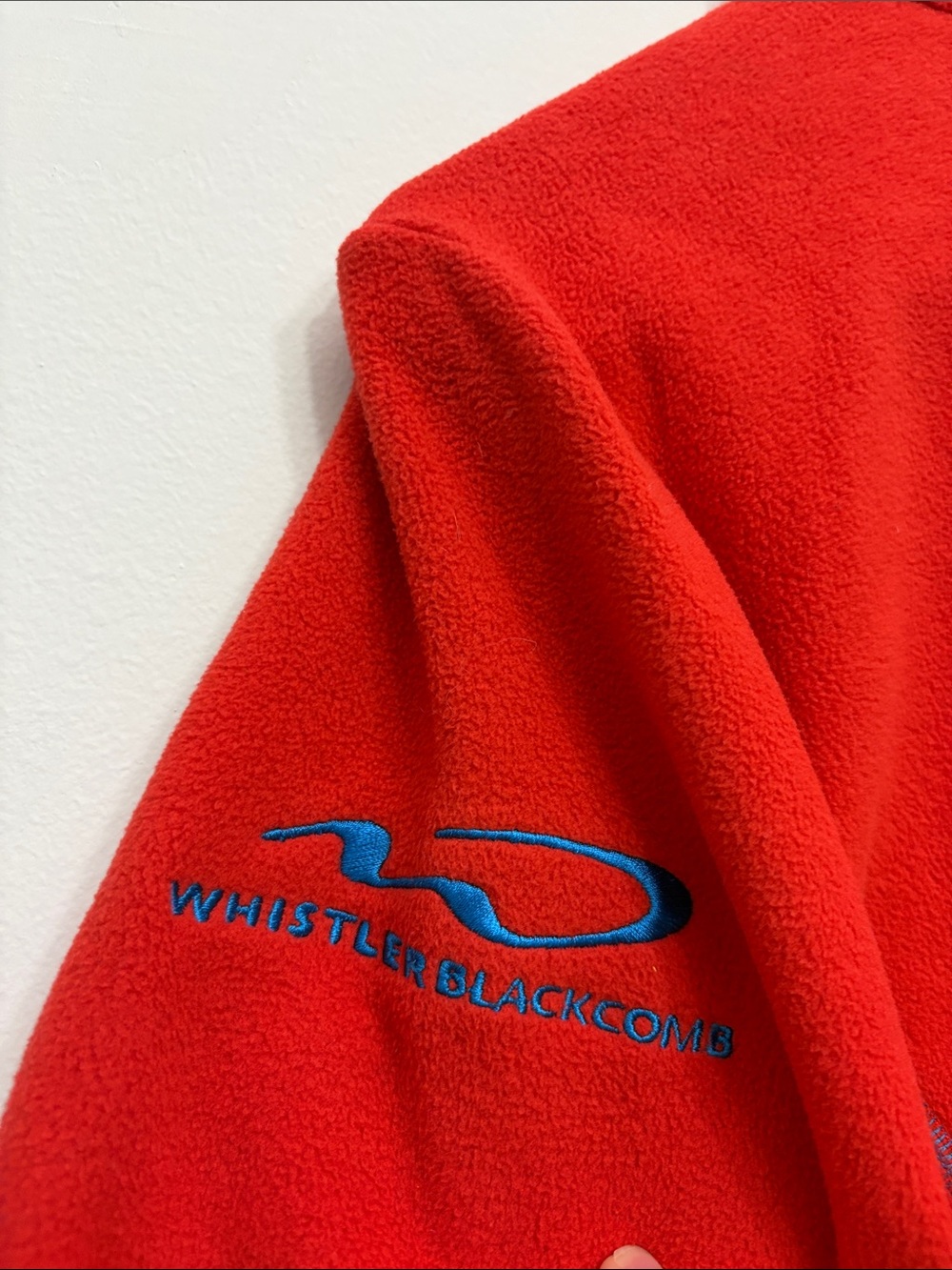 Salomon Red Quarter-Zip Fleece with Blue Trim - Picture 5 of 5